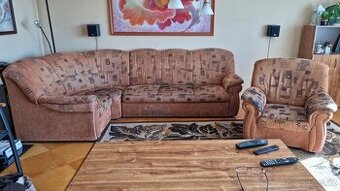 Rohová sedačka s křeslem