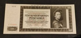 Staré bankovky - 500 Korun 1942 - I.vydání Specimen UNC - 1