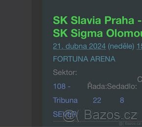 Slavia Praha - Sigma Olomouc 21.4.
