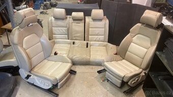 Sedačky Audi A6 C6 4f světlé kožené elektrické