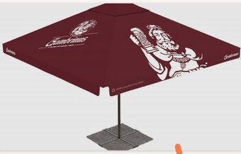 Hospodský slunečník Nový potah Gambrinus 3,5x3,5m originál