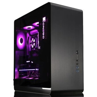 PC skříň Jonsbo UMX4 Black Window, hlíníková, RGB podsvícení - 1