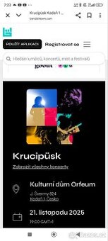Vstupenky na Krucipüsk a Harlej