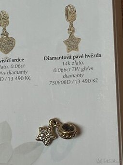 Zlatý přívěsek Pandora 585