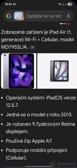 iPad Air - Wi-Fi, Cellular 32GB, Silver ( 1475 )