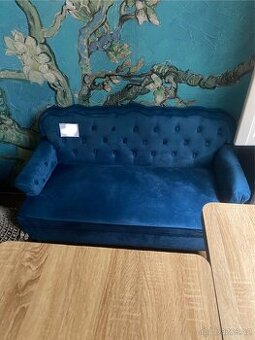 Gauč modrý - semiš