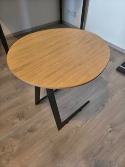 ODKLÁDACÍ STOLEK, dub, černá, barvy dubu