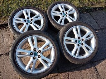 Obutá alu kola 16ky 5x100 pneu 80% ŠKODA SEAT VW AUDI