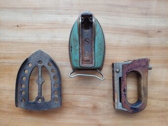 Stará žehlička, starožitná retro vintage antik secesní 1)