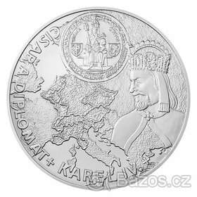 Stříbrná 5 kg mince Karel IV. – Diplomat a císař