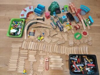 MEGA set dřevěné vláčkodráhy