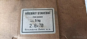 Hřebíky stavební 2,8 mm x 70 mm - bal. 5 kg + vruty - 1
