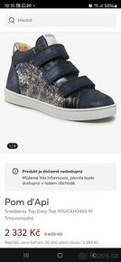 Holčičí kotníkové sneakersy Top Easy celokožené Pom d'Api - 1