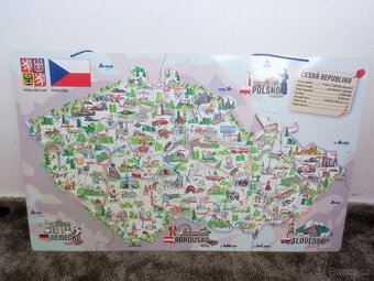 Magnetická mapa ČR.