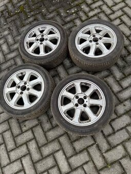 Prodam alu kola 4x100 r15 s letními pneu 195/50 r15