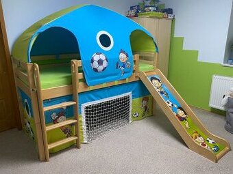 Doplňky k vyvýšené posteli DOMESTAV -stan, žebřík, skluzavka