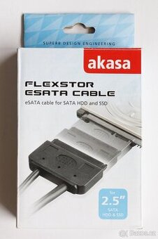 Akasa 2.5" SATA -> eSATA (+ USB napájení) redukce