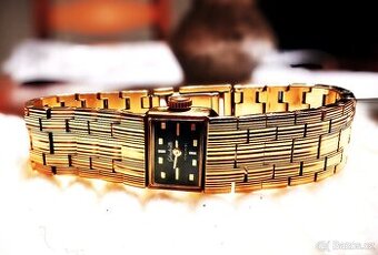 Starožitné, pozlacené, luxusní hodinky Glashütte – 17 Rubis