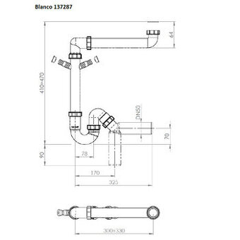 3 různé typy dřezového sifonu