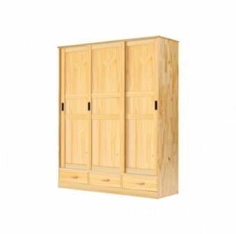 Dřevěná skříň 3dveřová ONIX posuvné dveře