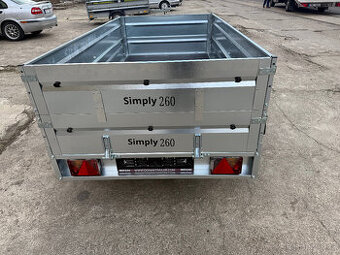 Prodám zánovní přívěsný vozík DONAK Simply 260 s bočnicemi