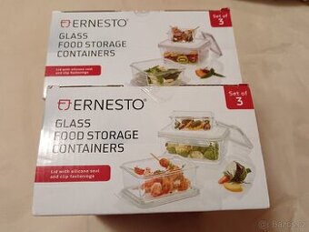 2x nové balení - skleněné dózy Ernesto