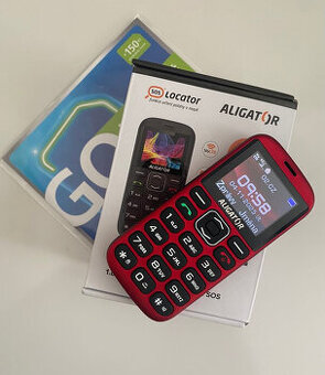 NOVÝ Mobilní telefon Aligator A720 4G Senior červený.