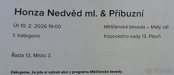 Koncert Nedvědi 2 lístky