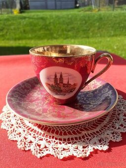 Šálek s podšálkem, s motivem Curychu (Zürich)