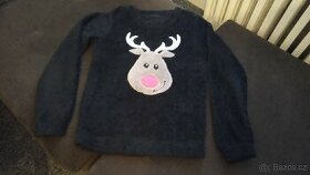 černá chlupatka mikina se sobem vel. 164/170