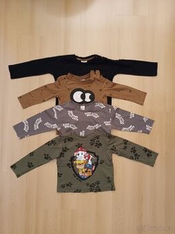 Dětská trička dl. rukáv vel. 92 (4ks)