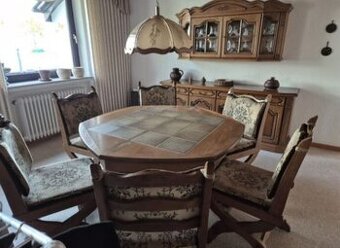 Krásná rustikální dubová jídelna, 6623