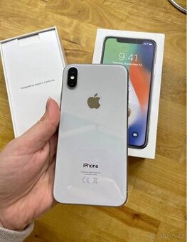 Prodám Apple iPhone X, 64GB Silver – použitý, dobrý stav