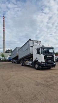 Scania R450 6x4 XT + Vlek Hüfferman / Nosič kontejnerů