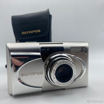 OLYMPUS Mju V + originál pouzdro, baterie, poutko