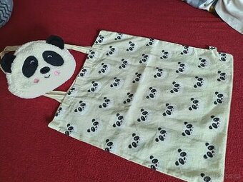 Látková taška + taštička Panda - 1
