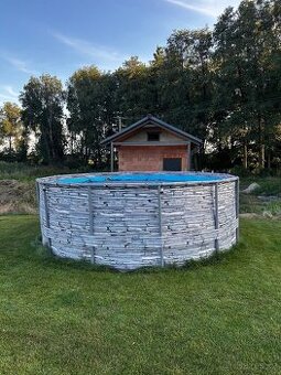 Nadzemní bazén SWING Frame STONE 3,66m, komplet vybavení