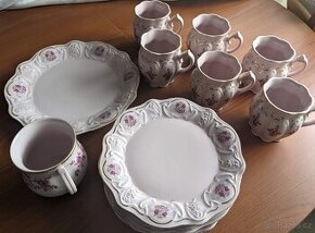 Růžový porcelán - souprava nikdy nepoužitá
