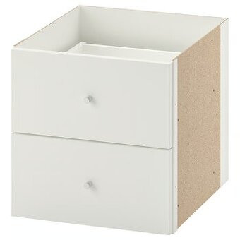 IKEA KALLAX, Vložka se 2 zásuvkami, bílá, 33x33 cm