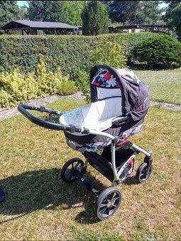 kočárek Babylux Largo Black dvojkombinace