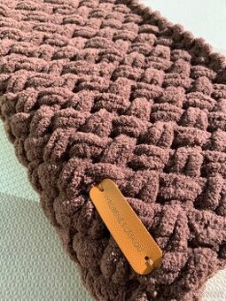 Dětská nepadací puffy deka na sportovní kočárek tmavě hnědá