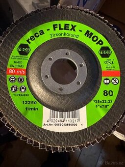 Brusné , lamelové  kotouče Reca 125 zrnitost 80