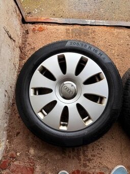 Alu kola AUDI A4 B7 , 5x112 r16 , zimni pneu 205/55 r16