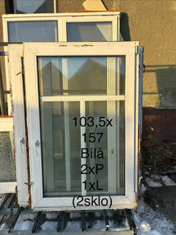 Plastové okno 1035x1570, 2-sklo, barva bílá