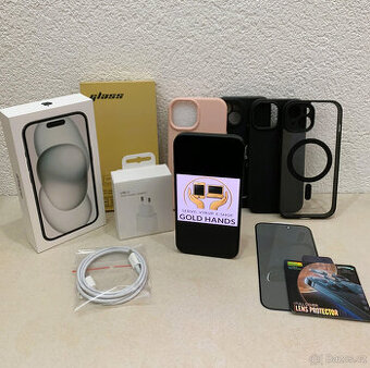 🍏 Apple iPhone 15 128GB - BLACK (12m. ZÁRUKA) + DÁRKY