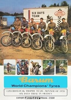 Plakát JAWA Soutěžní Enduro Šestidenní 1978 Barum