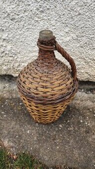 Prodám starý opletený demižon