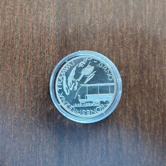 Stříbrná mince ČNB - Koněspřežka Brno