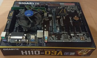 GIGABYTE GA H110 D3A, + Celeron G3900, + 4GB RAM - 1