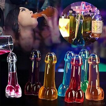 4 sklenice na drink ve tvaru penise nové na zabavu párty